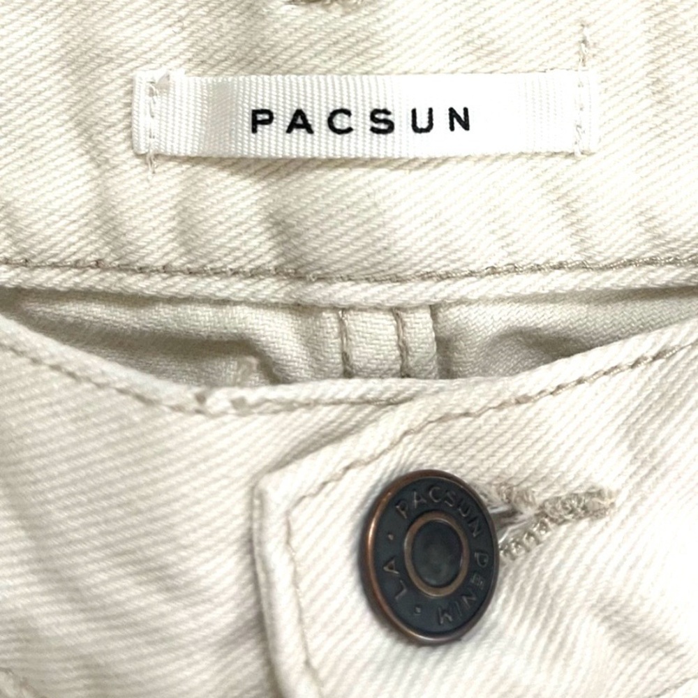 denim high waisted PacSun white Cargo Pant 🤍❣️🤍